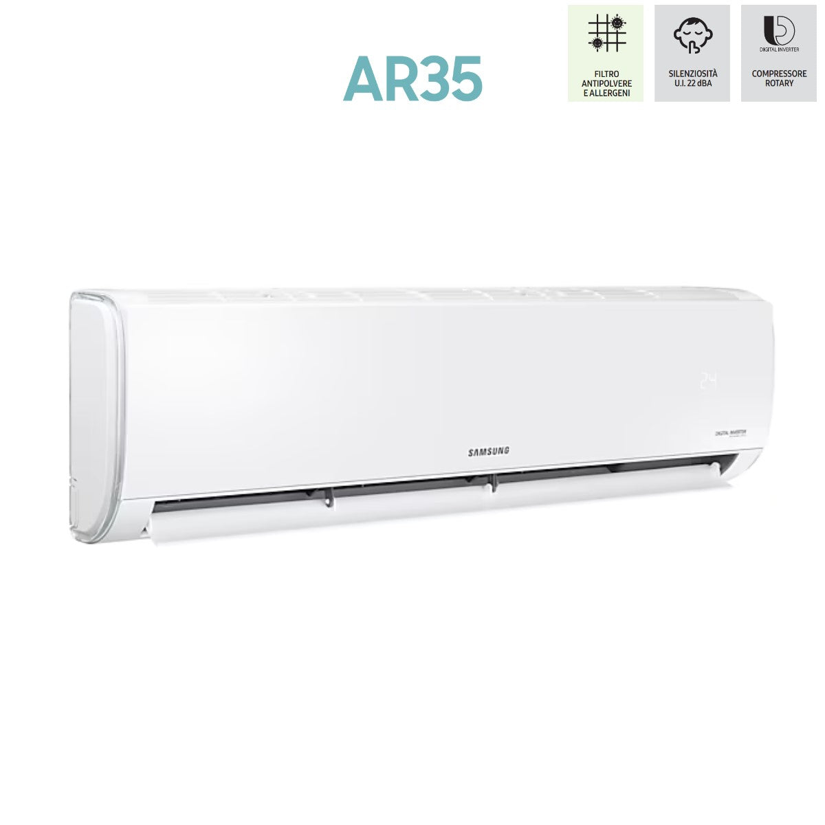 Climatizzatore Condizionatore Inverter Samsung Serie AR35 (Maldives) 12000 btu F-AR12ART R-32 AR12TXHQASI Classe A++/A