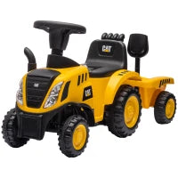 Camion Giocattolo per Bambini 12-36 Mesi con Pala e Rimorchio, in PP e Metallo, 91x29x44 cm, Giallo