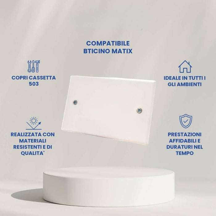 Coperchio marlanvil 1753b per scatole di incasso 503 colore bianco