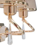 Lampada Da Muro Glam Ring Doppia Cm 32X18X27