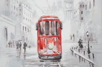 Dipinto Su Tela Tram -A- Cm 80X3X80