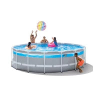 26730NP - Piscina Prism Clearview Cm 488X122 Con Pompa Filtro, Scaletta, Telo Base E Copertura