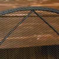 Parascintille Camino a 3 Parti Pieghevole in Metallo, 108x24x76 cm, Nero