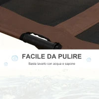 Brandina per Cani in Metallo e Tessuto Oxford Traspirante, 92x76x18 cm Marrone e Nero