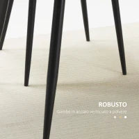 Tavolo da Cucina per 4 Persone in MDF e Acciaio, 140x80x76cm, Colore Legno e Nero