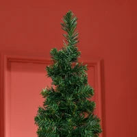 Albero di Natale Slim Artificiale 210 cm con Rami Realistici, Albero di Natale Alto e Stretto con Base Pieghevole, Verde