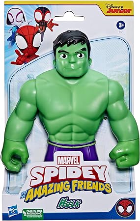 Marvel Hasbro, Spidey e i Suoi Fantastici Amici, action figure di Supersized Hulk, giocattolo per età prescolare dai 3 a
