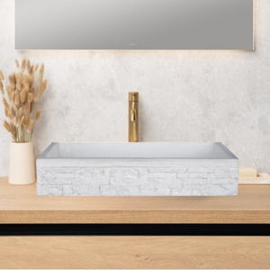 Pilozza lavabo calcestruzzo cemento serie muraglietto giardini lavanderie *** misure 100 x 50 x h.20 cm, confezione 1