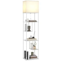 Lampada da Terra con Ripiani Temperatura di Colore Regolabile 3000K-6500K Telecomando Lampadina E27 Bianco