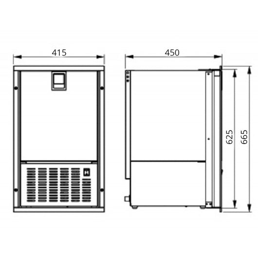 FABBRICATORE GHIACCIO PORTA ACCIAIO