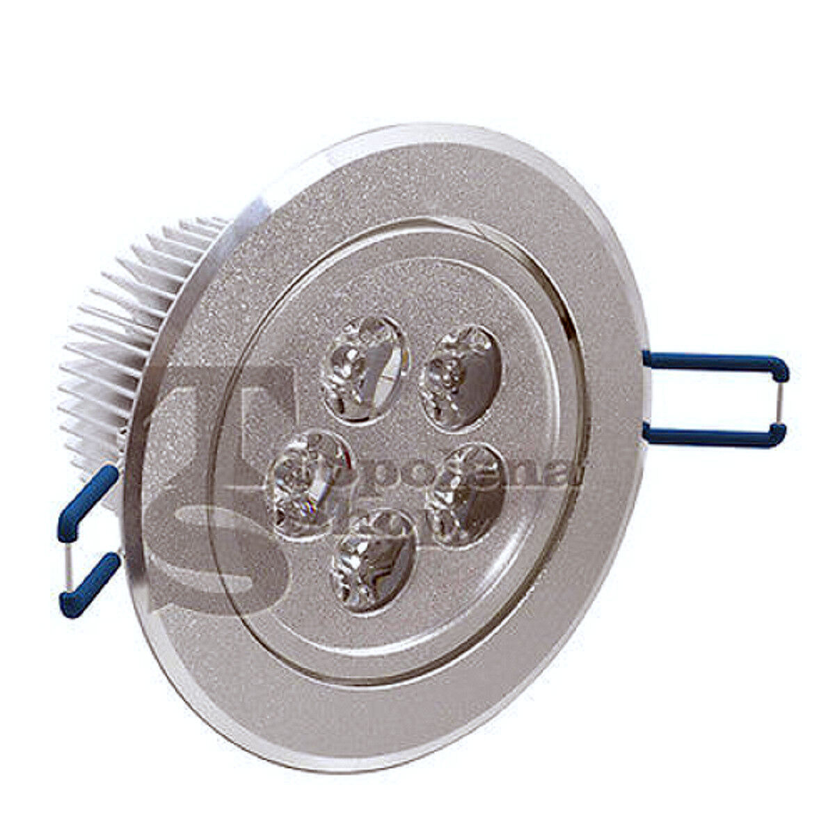 FARETTO 5 LED 5 W AD INCASSO CON ALETTE A MOLLA ROTONDO LUCE FREDDA LED DRIVER