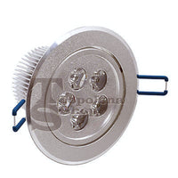 FARETTO 5 LED 5 W AD INCASSO CON ALETTE A MOLLA ROTONDO LUCE FREDDA LED DRIVER