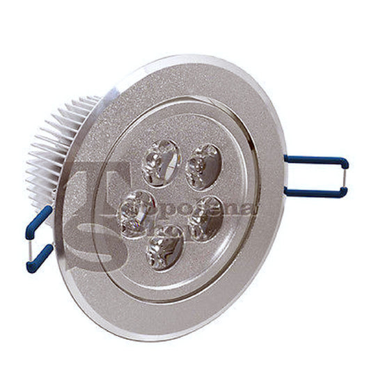 FARETTO 5 LED 5 W AD INCASSO CON ALETTE A MOLLA ROTONDO LUCE FREDDA LED DRIVER