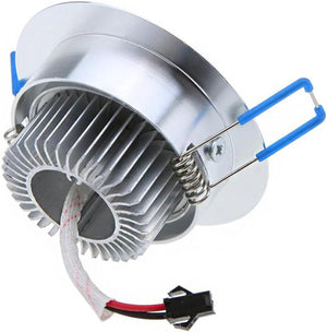 FARETTO 5 LED 5 W AD INCASSO CON ALETTE A MOLLA ROTONDO LUCE FREDDA LED DRIVER