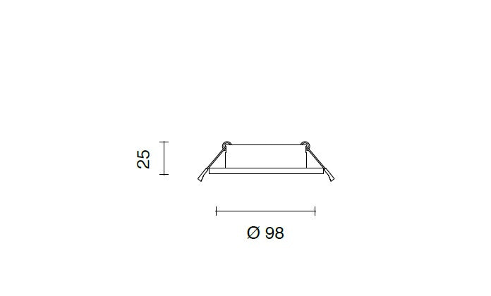 FARETTO AGEHA  DA INCASSO GU10 BIANCO CON CRISTALLI CUT OUT D.9,8CM IP20