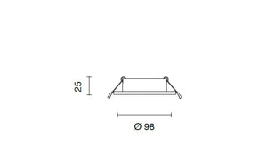 FARETTO AGEHA  DA INCASSO GU10 BIANCO CON CRISTALLI CUT OUT D.9,8CM IP20