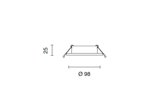 FARETTO AGEHA  DA INCASSO GU10 BIANCO CON CRISTALLI CUT OUT D.9,8CM IP20