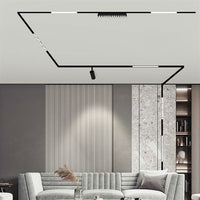 FARETTO LED 15W 48V DC MAGNETICO PER BINARIO AD INCASSO NERO DIREZIONABILE