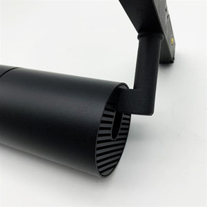 FARETTO LED 15W 48V DC MAGNETICO PER BINARIO AD INCASSO NERO DIREZIONABILE