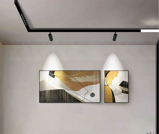 FARETTO LED 15W 48V DC MAGNETICO PER BINARIO AD INCASSO NERO DIREZIONABILE