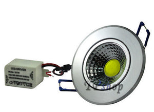 FARETTO LED COB 5W AD INCASSO ALETTE A MOLLA SOFFITTO 400 LUMEN LED DRIVER