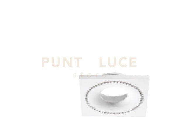 FARETTO MINISTRY GU10 QUADRATO CON CRISTALLI CUT OUT L.9,8 IP20 BIANCO