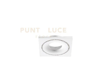 FARETTO MINISTRY GU10 QUADRATO CON CRISTALLI CUT OUT L.9,8 IP20 BIANCO