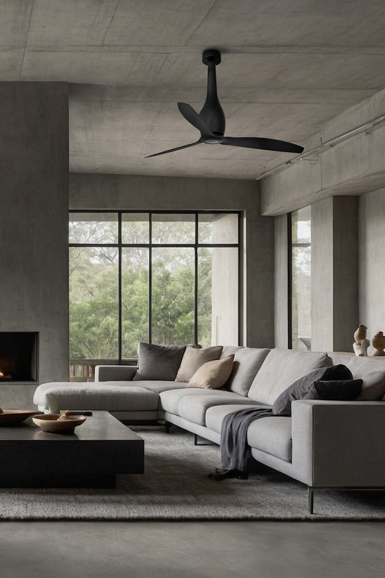 Faro 32006 Ventilatore Dc Eterfan Nero Opaco