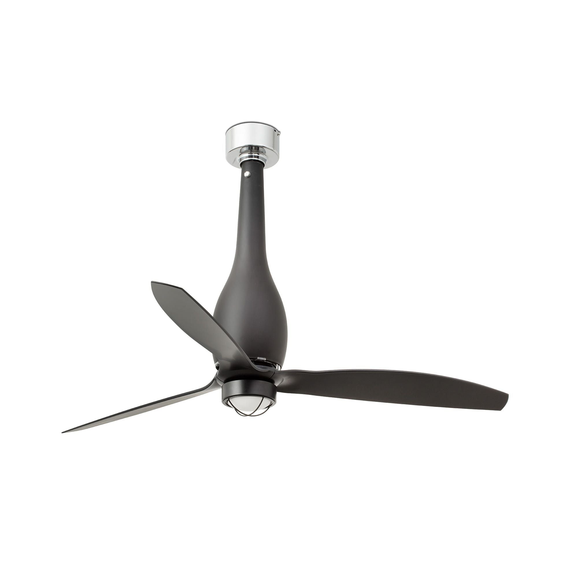 FARO Ventilatore da Soffitto con Luce Motore DC 6 Velocita con Funzione Inversa Telecomando per Ambienti 13-176 m² Nero Opaco AcciaioVetro FARO-32006_10