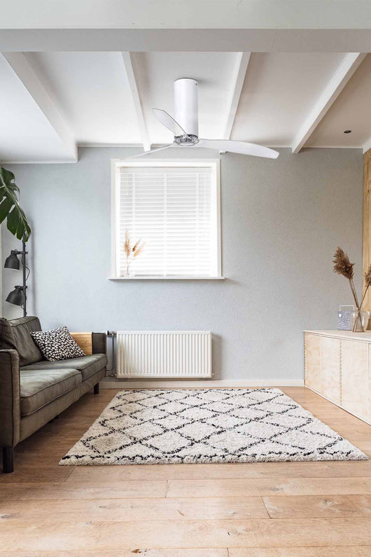 Faro 32033 Ventilatore a Soffitto Senza Luce Motore Dc Diametro 128 Cm Bianco Brillante