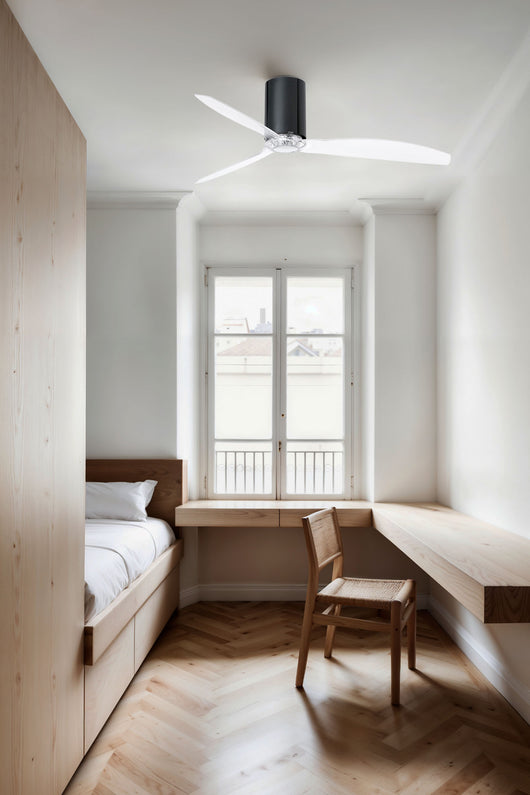 Faro 32040 Ventilatore a Pale Motore Dc Diametro 128 Cm Stanze Fino a 18mq Nero