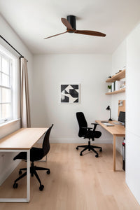 Faro 32042 Ventilatore Mini Tube Nero Opaco Con Pale color Legno in ABS