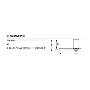 FARO Ventilatore da soffitto con luce MINI TUBE FAN Ø1280 mm 17 W 3000 K luce calda, 6 velocità, motore DC, funzione inversa, telecomando, nero opaco, acciaio e vetro, pale ABS finitura noce FARO-3204