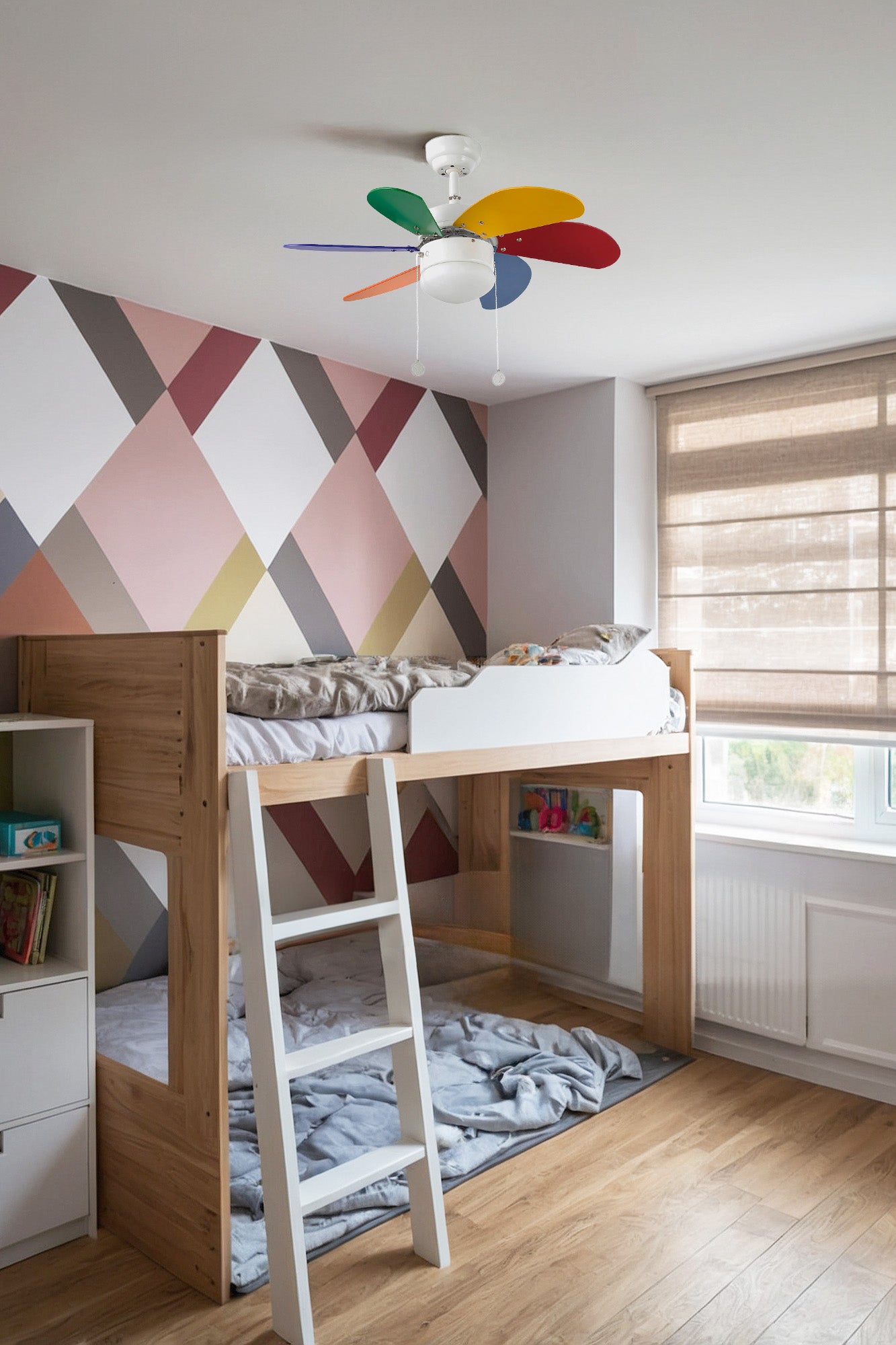 Faro 33179 Multicolore Ventilatore Con Luce Palao Multicolore