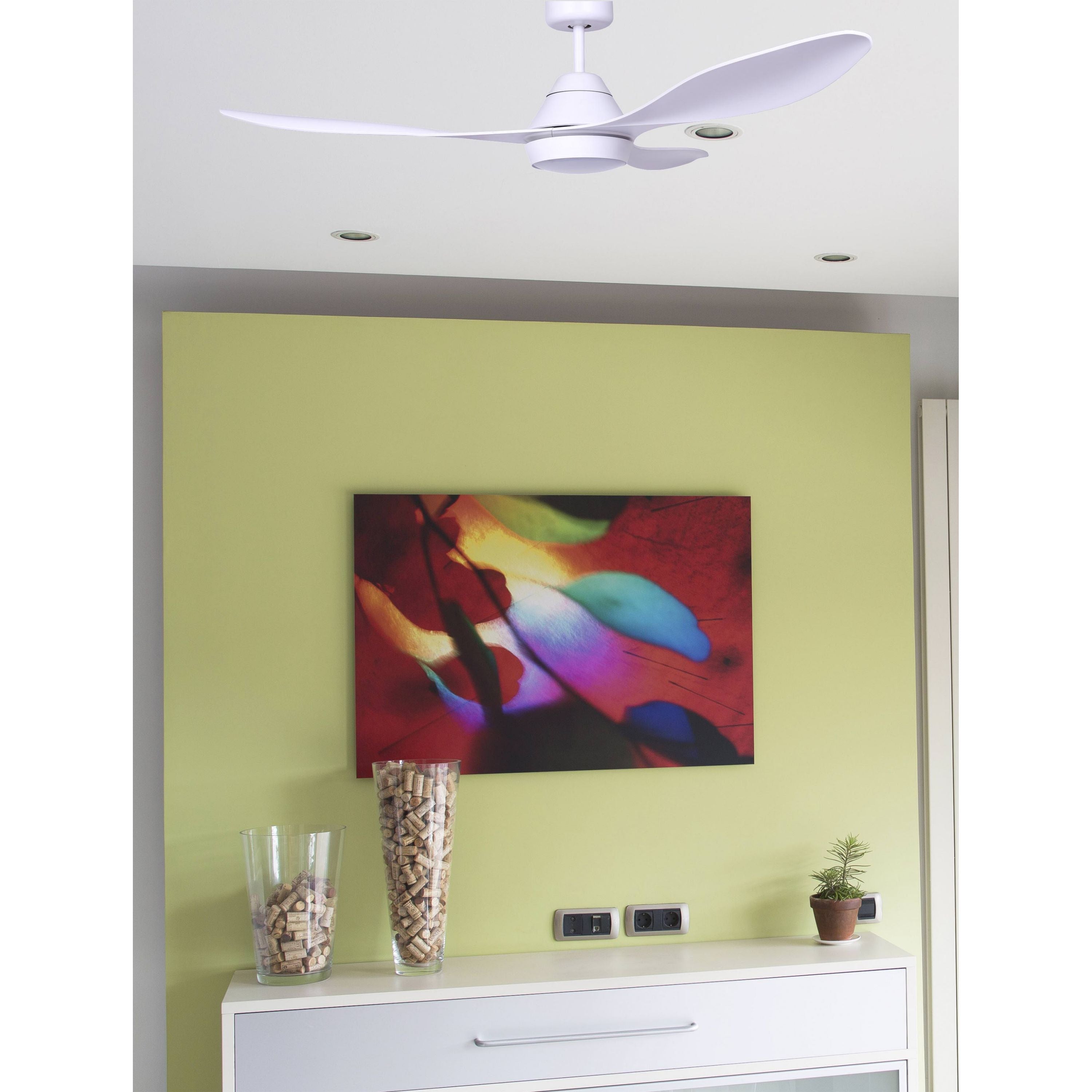Faro Faro 33346 Bianco Ventilatore Per Soffitto Con Luce Led