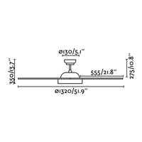 Faro Faro 33346 Bianco Ventilatore Per Soffitto Con Luce Led