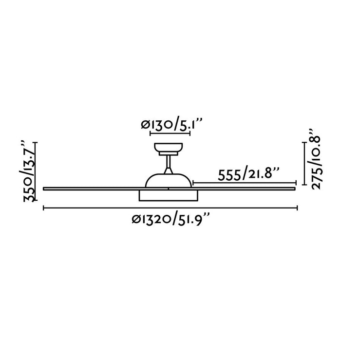 Faro Faro 33346 Bianco Ventilatore Per Soffitto Con Luce Led