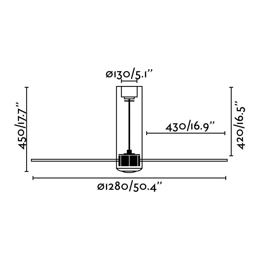 Faro Faro 33374 Trasparente Ventilatore Da Soffitto Trasparente Tube