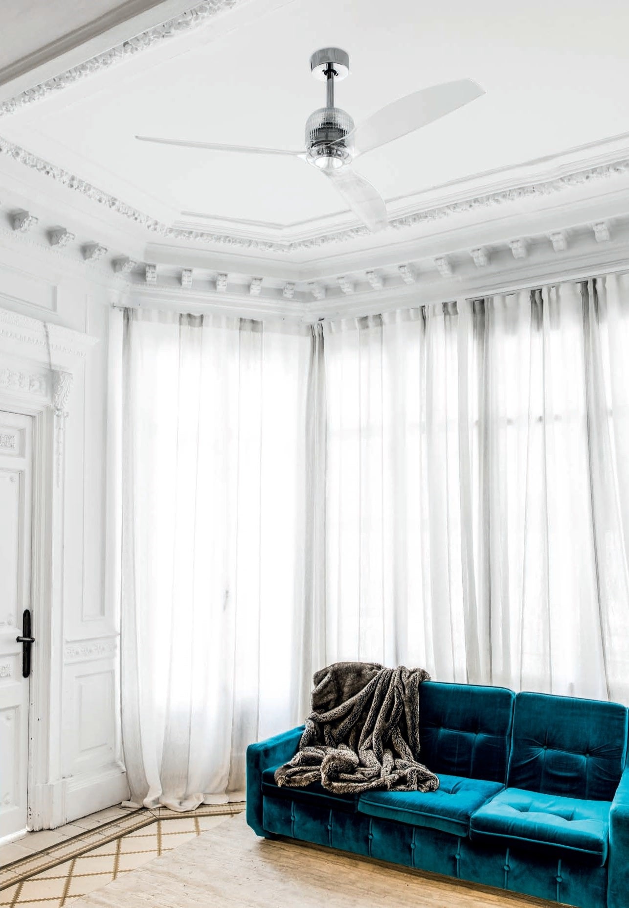 Faro Barcelona Faro 33395d Nero Marrone Ventilatore Senza Luce Deco Fan Nero