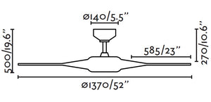 Faro Faro 33548 Bianco Ventilatore Per Soffitto Bianco Con Led