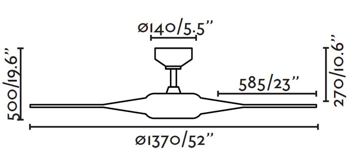 Faro Faro 33548 Bianco Ventilatore Per Soffitto Bianco Con Led