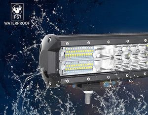 FARO BARRA SUPPLEMENTARE PROFONDITA AUTO FUORISTRADA.  12V 24V 96 LED 288W 6000K