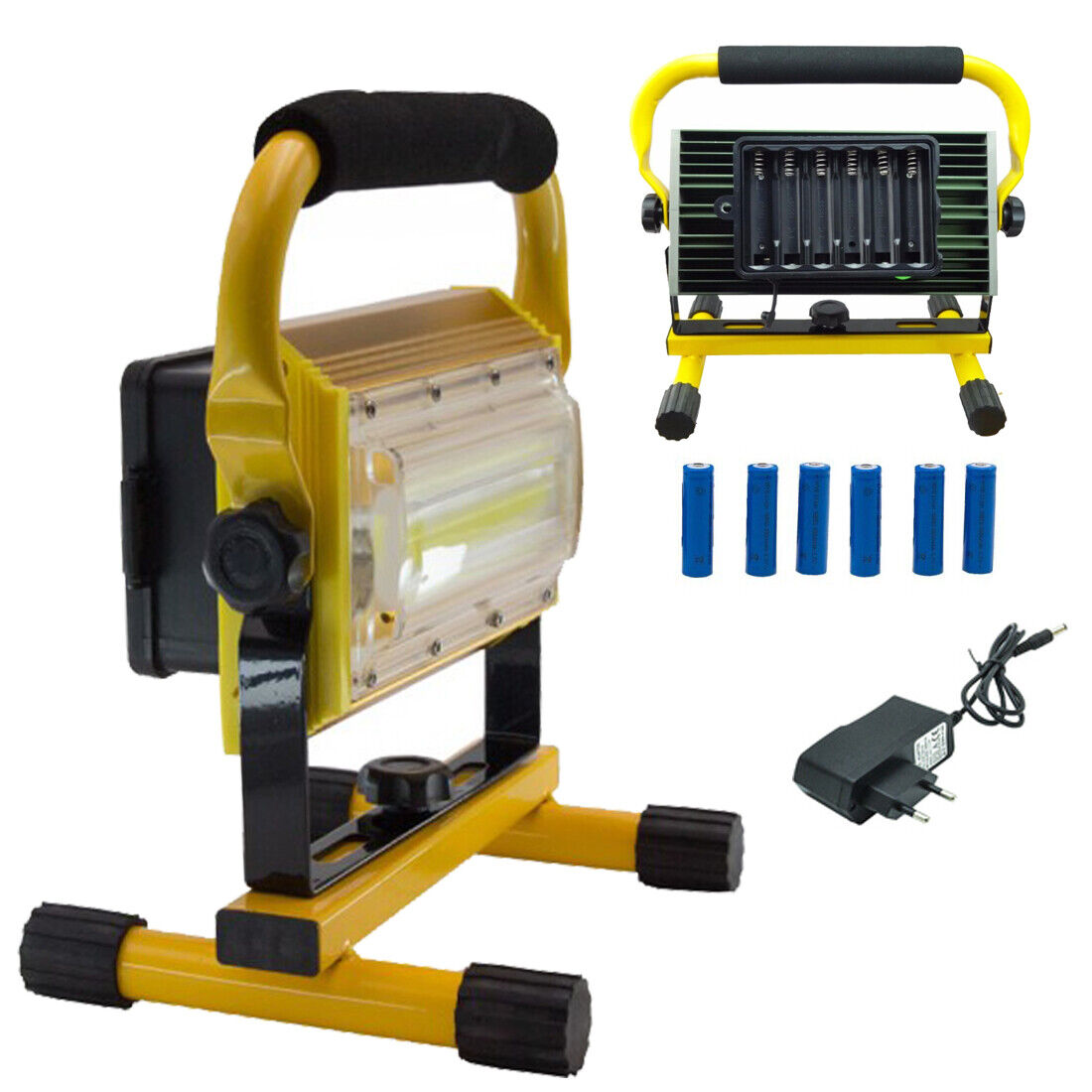 FARO FARETTO 100W LED RICARICABILE BATTERIA RICARICABILE PORTATILE ESTERNO