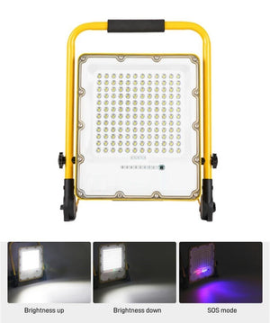 FARO FARETTO 200W LED EMERGENZA BATTERIA RICARICABILE PORTATILE ESTERNO T1200