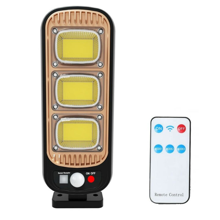 FARO LAMPIONE STRADALE PANNELLO SOLARE FOTOVOLTAICO SENSORE 54 LED COB GL