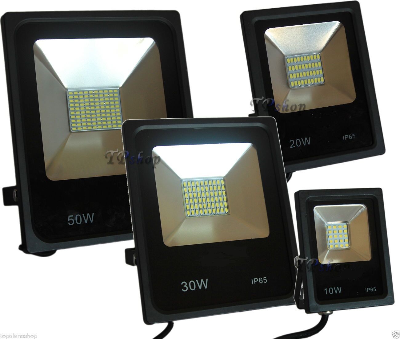 FARO LED SMD SLIM FARETTO SPOT LUMINOSITA' LUCE BIANCA FREDDA 10 20 30 50 W IP65 10 Watt