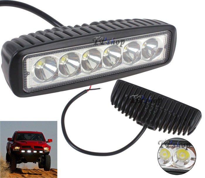 FARO PER AUTO FUORISTRADA 12V 6 LED 18W IP68 LAMPADA SUPPLEMENTARE PROFONDITA'