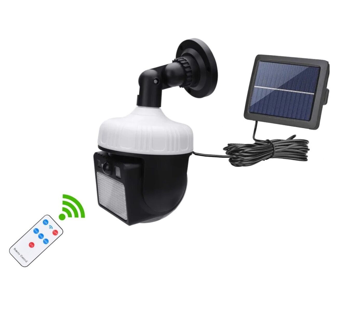 FARO SOLARE 300 LED SMD CON TELECOMANDO FARETTO SENSORE DI MOVIMENTO JX-8116A