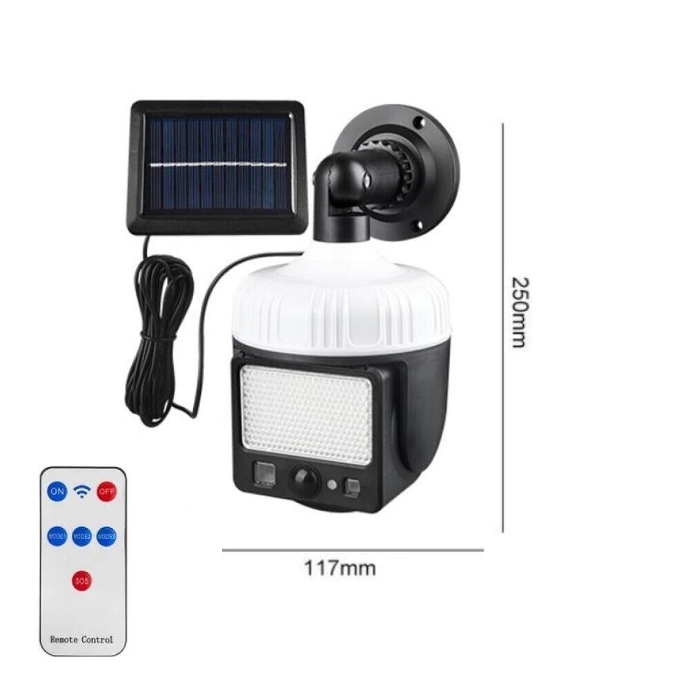 FARO SOLARE 300 LED SMD CON TELECOMANDO FARETTO SENSORE DI MOVIMENTO JX-8116A
