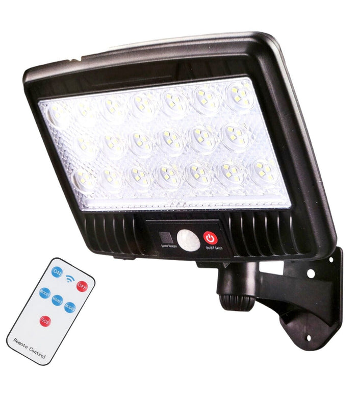 FARO SOLARE FARETTO CON TELECOMANDO SENSORE DI MOVIMENTO 140 + 6 LED FO-TA155
